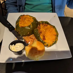 Stuffed green pepper!