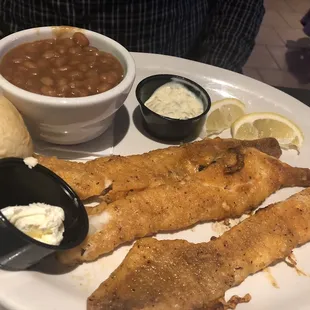 Cajun walleye dinner