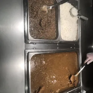 a person serving food