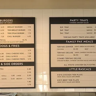Menu Boards  06-04-2024