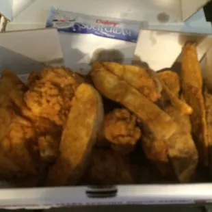 Four piece chicken &amp; jojo's.