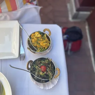 Okra and cauliflower sides