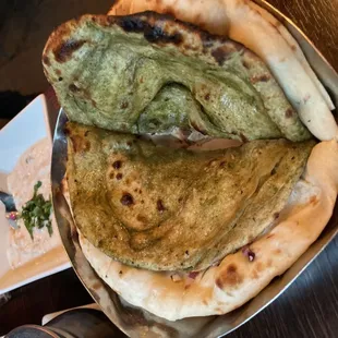 Garlic Naan with Herbs