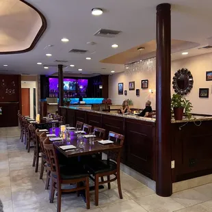 the dining area of a restaurant