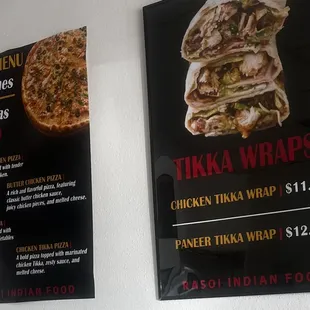 New menu items