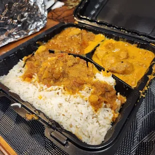 Goat Curry and Butter Chicken