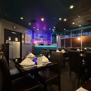 interior, sushi and sashimi