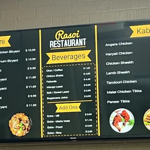 ramen and noodles, menu