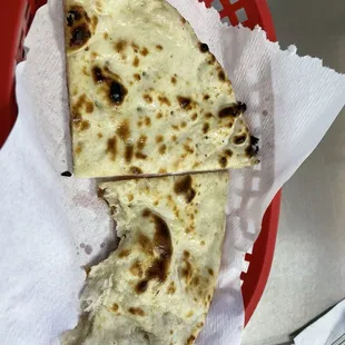 Fresh naan with unsalted butter, fantastic