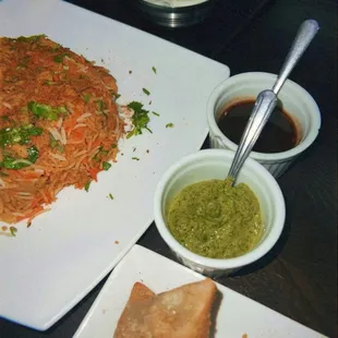 Chicken Biryani and Samosa