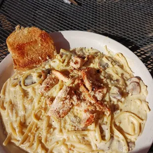 Chicken Alfredo (half) for $8.50