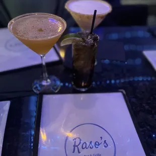 Apple cider and pumpkin martinis