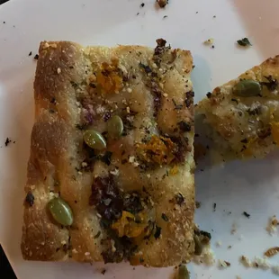 Summer squash focaccia toast .. delicious