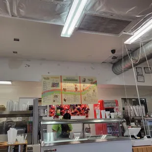 Menu and front counter