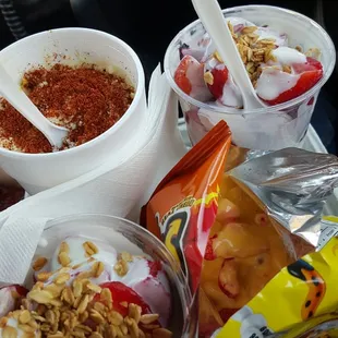 a tray of food