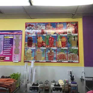 Raspados menu