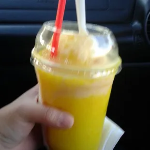 Fake ass yellow raspado, yuck!