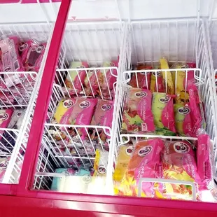 the inside of a freezer