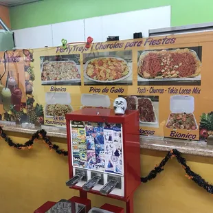 a vending machine in a store