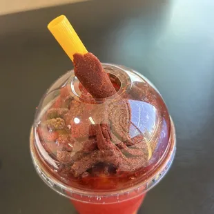 Mangoyada. They give you a spoon to finish this drink.