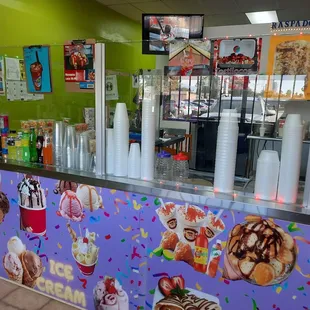 a display of ice cream