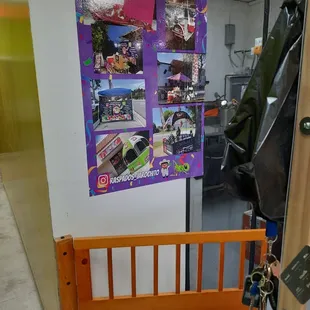 a baby crib in a room