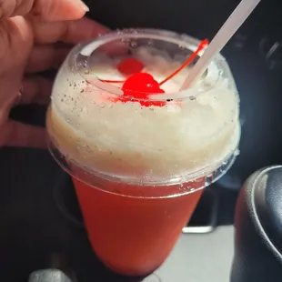 Cherry coconut raspado. Very yummy