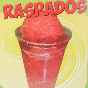 we have 22 flavors for the raspados