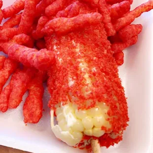 flamin hot cheetos elote
