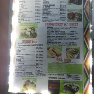 Food menu