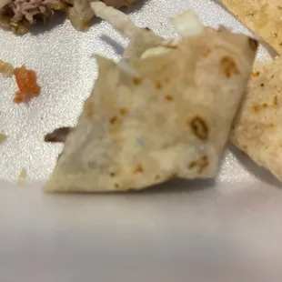 Burrito tasted funny and opened up to find a Moldy tortilla