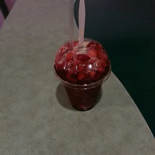 Strawberry raspados