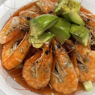 Tostada camarón para pelar