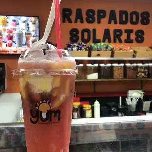 Mixed Fruit Raspado W/ Mango