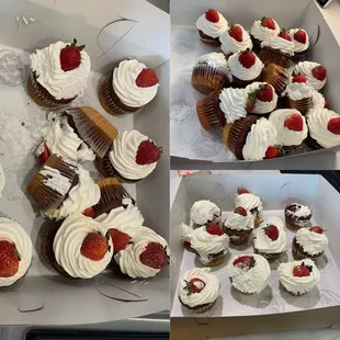 a variety of cupcakes