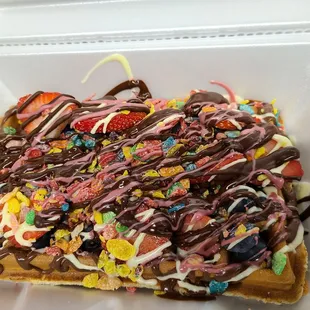 Tutti Fruiti waffle.