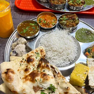 Punjabi Thali &amp; Mango Lassi