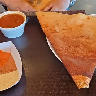 Spicy Garlic Mysore Masala Dosa