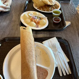 Poori, dosa, and Pani Puri