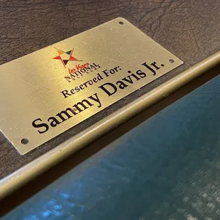 Reserved for Sammy