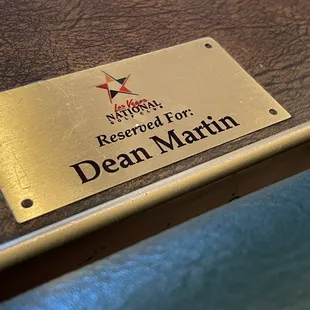 Reserved for Dean