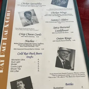 Menu as of 7/16/22
