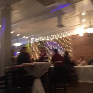 Blurry picture of a wall of lights (sorry!)