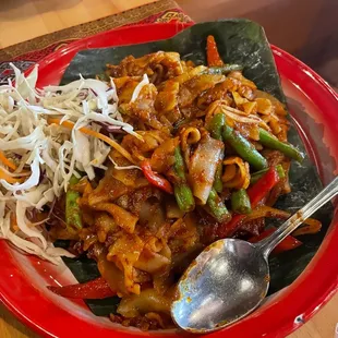 Pad kee mao with beef