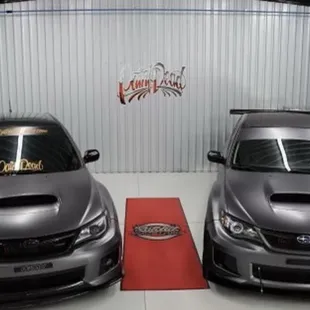 TWIN SUBARU SATIN GREY FULL COLOR CHANGE WRAP