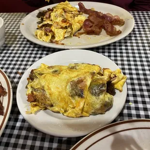 Omelette (all meat and all veggies)