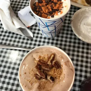 Butterfinger whirl and German chocolate cake whirl!