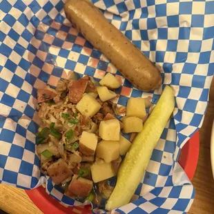 Bier Brat with potato salad