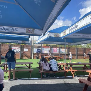 Outdoor beer garden