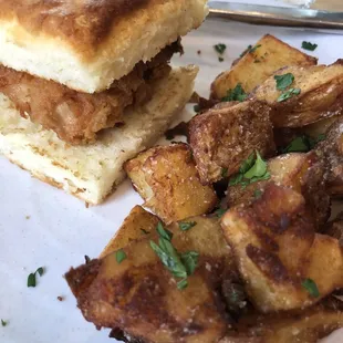 Chicken Biscuit and Hash